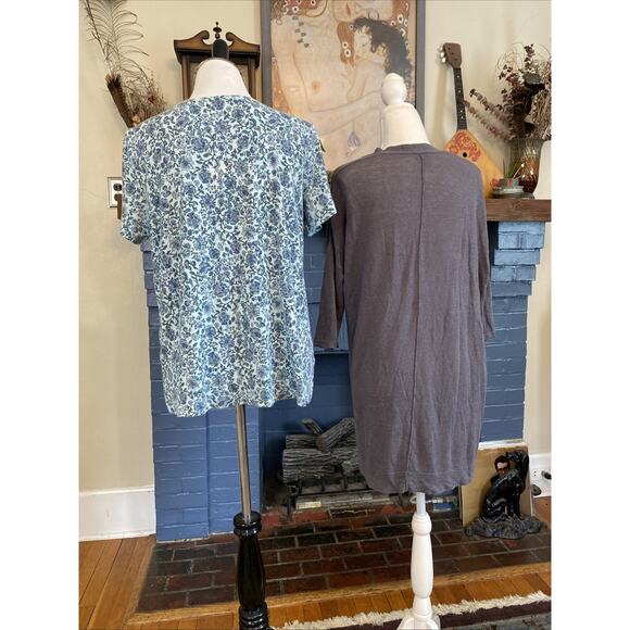 J Jill M Open Linen Cardigan Sweater Floral Pima Cotton Slub Knit T LOT of 2 Pc - Picture 4 of 12